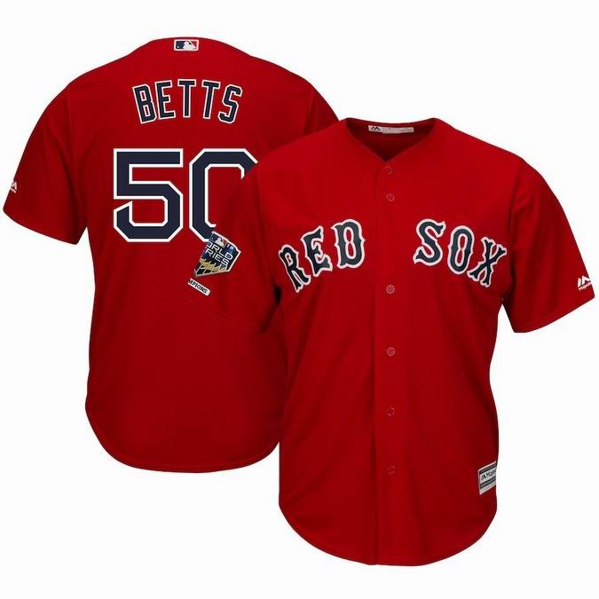 Boston Red Sox 2018 World Series Champions Cool Base Player Jerseys-001